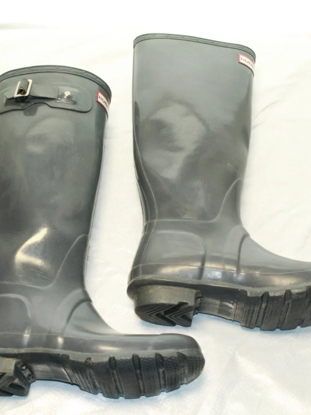 Hunter Boots Unisex Size M5 W6 Green Original Gloss Tall Rain Boots W23616